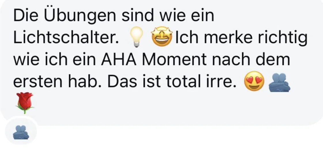 Nachricht einer Teilnehmerin