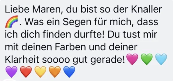 Nachricht einer Teilnehmerin